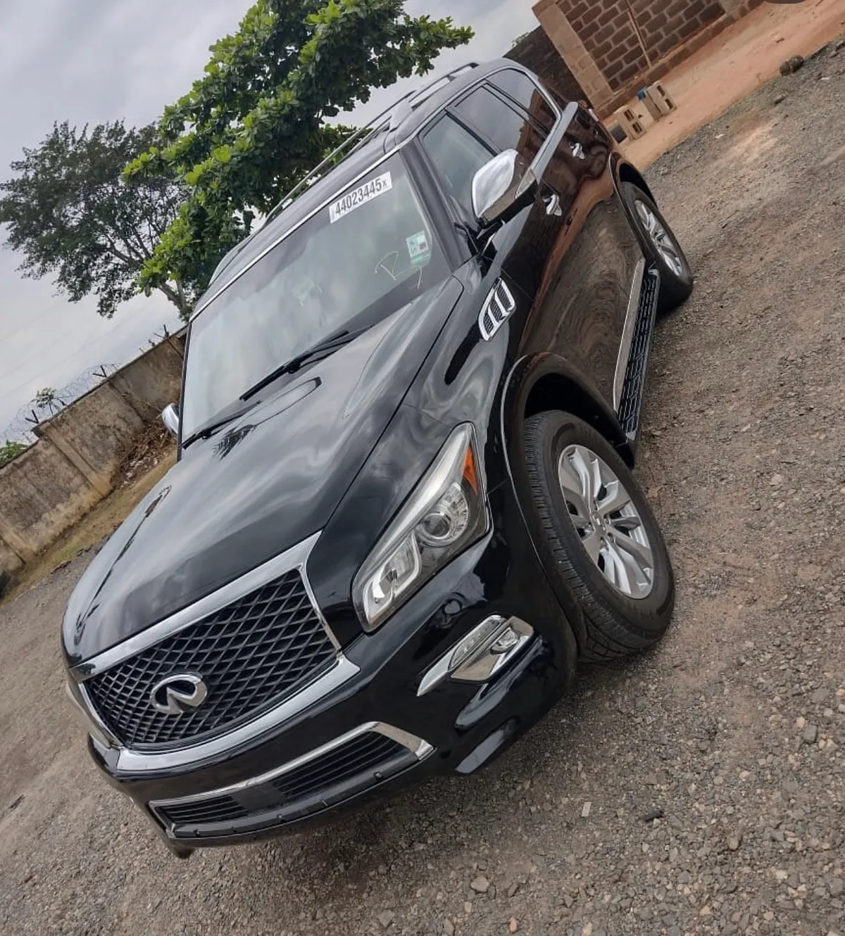 Black Infiniti QX80 SUV delivered to client in Ghana