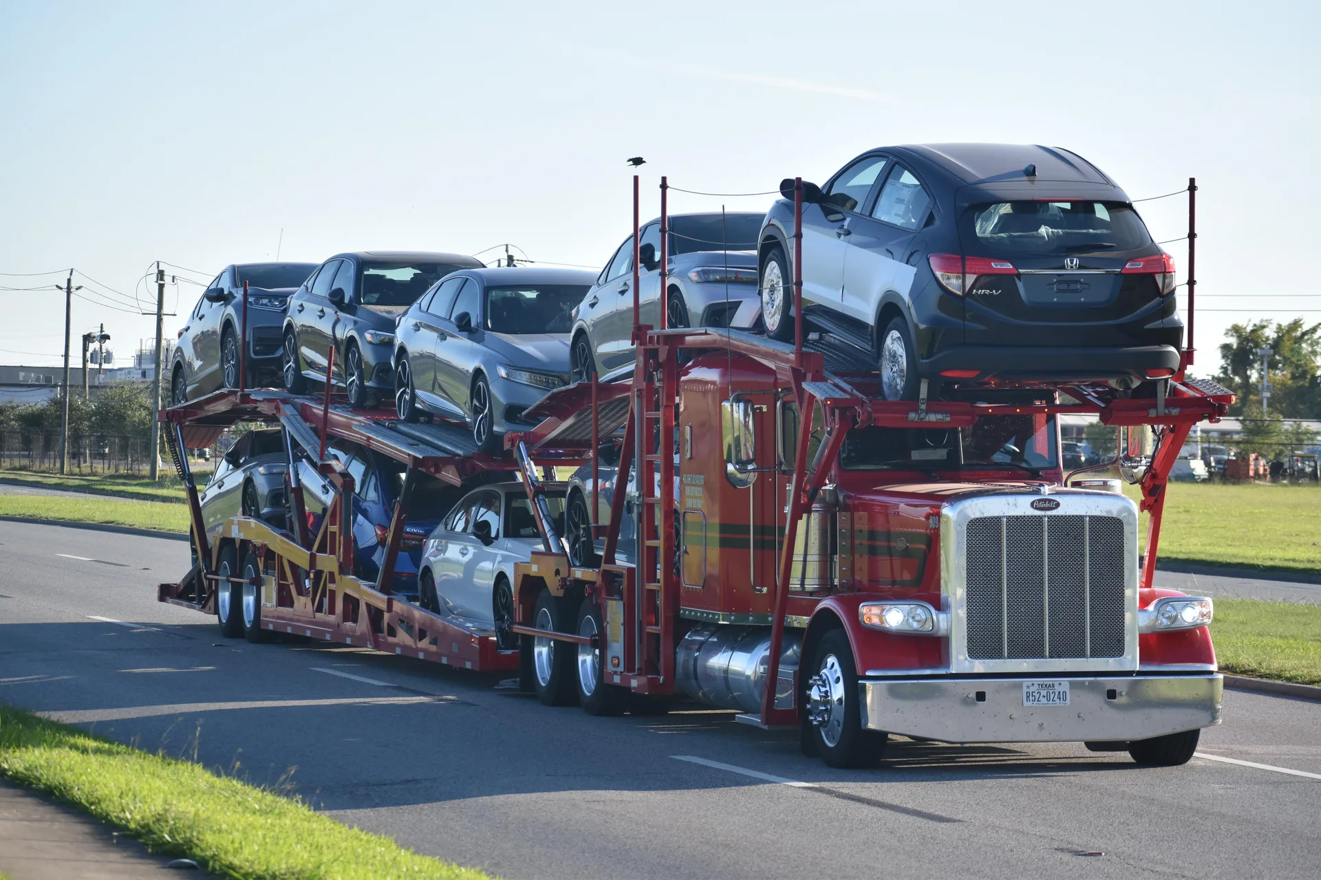 Car carrier truck loaded with vehicles, BABS Auto Logistics